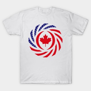 Canadian American Multinational Patriot Flag T-Shirt